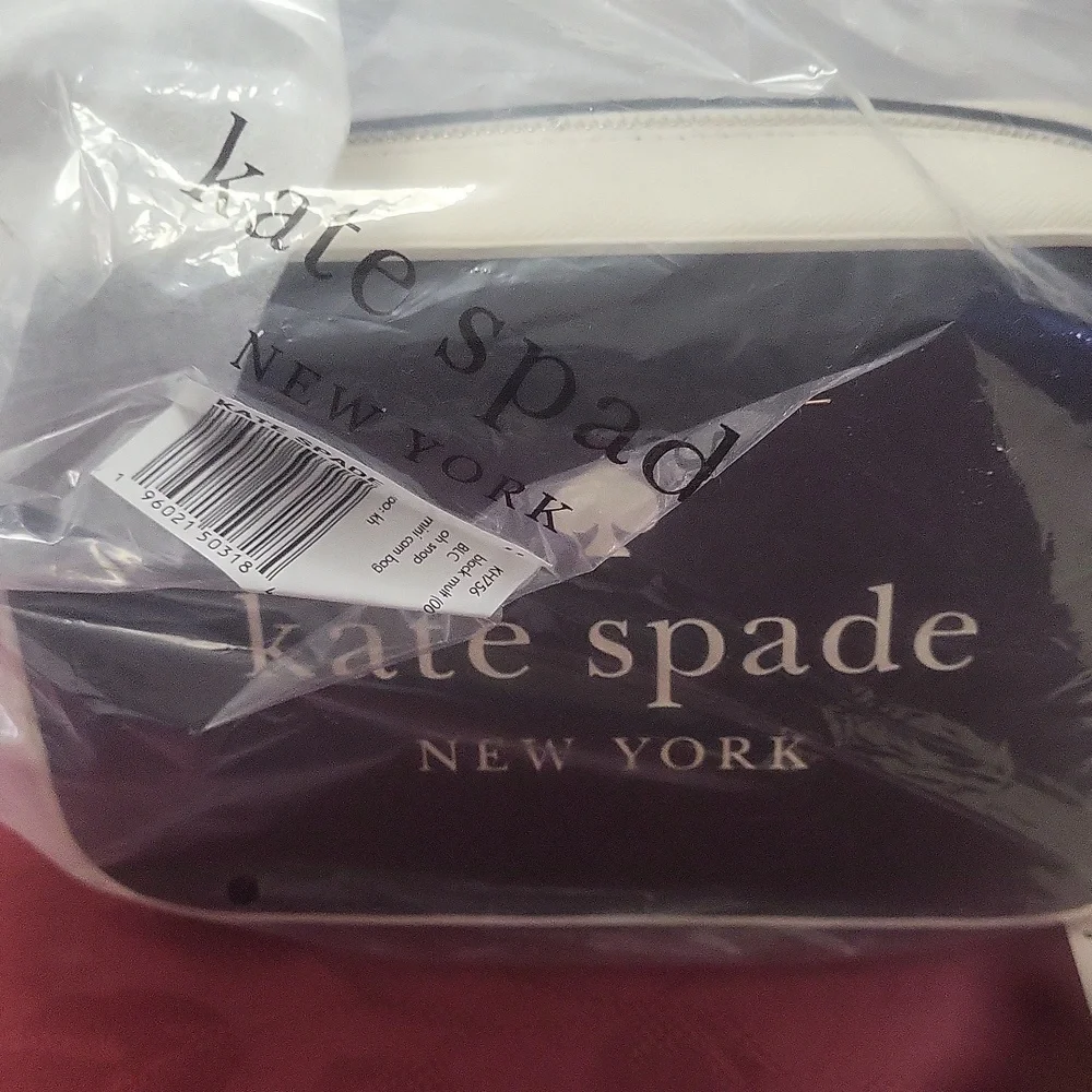Kate Spade Black and White Mini Camera Crossberry  Bag Tagged Dust Cover